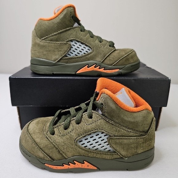 Jordan Other - 8C Toddler Nike Air Jordan 5 Retro "Olive" Army Solar 2024 440890-308 VNDS